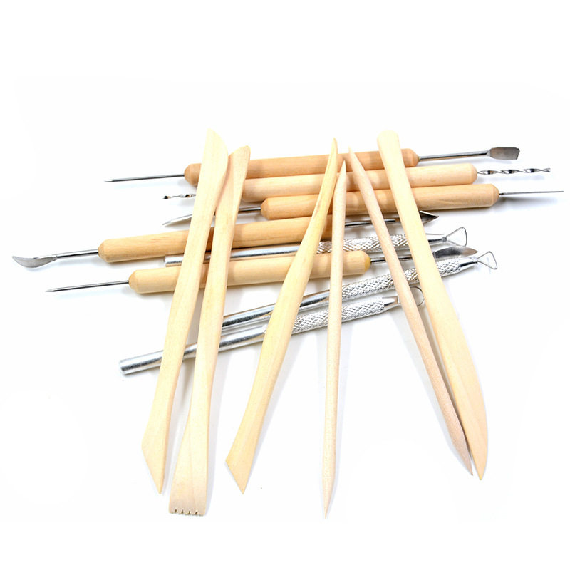 包邮 木质陶艺工具8件套 陶泥工具 泥塑工具 软陶泥工具套装 油泥刀