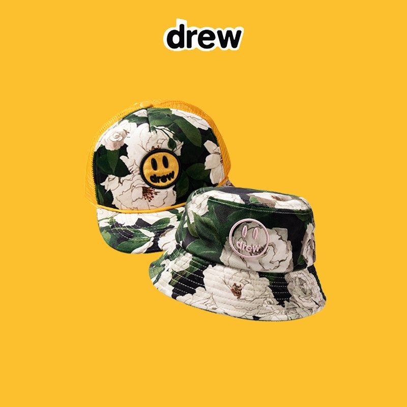 贾斯汀比伯同款 drew house 笑脸刺绣金丝灯芯绒鸭舌棒球帽 justin