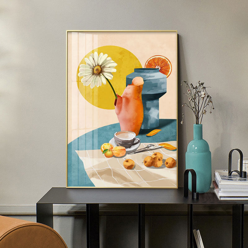北欧欧风餐厅装饰画现代简约饭厅壁画创意墙画文艺现代装饰画