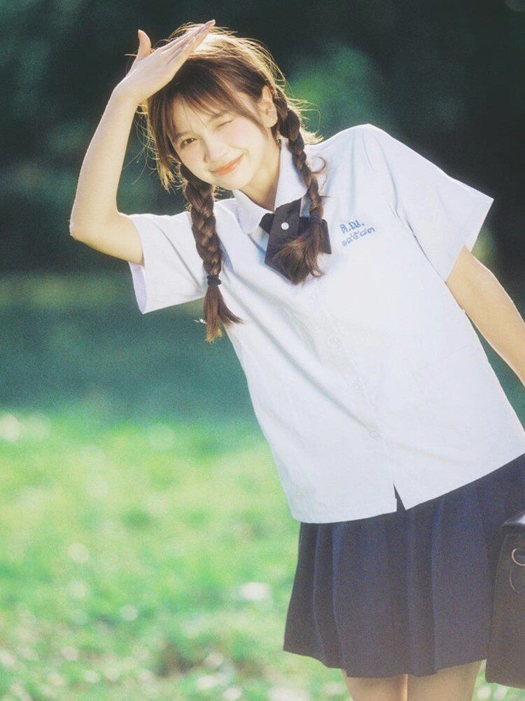 校服大码泰国jk制服衬衣娜诺初恋mm小水学生校服