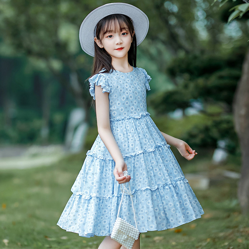 女童连衣裙夏装2021新款儿童小女孩裙子洋气中小连衣裙