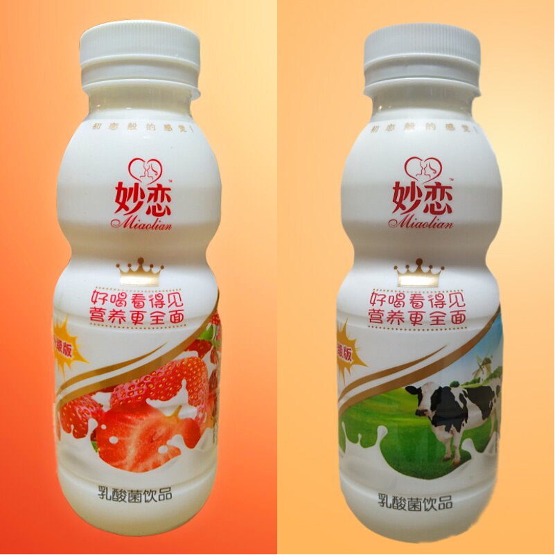 小洋人妙恋发酵型乳酸菌酸奶饮品345ml瓶装多口口味酸奶