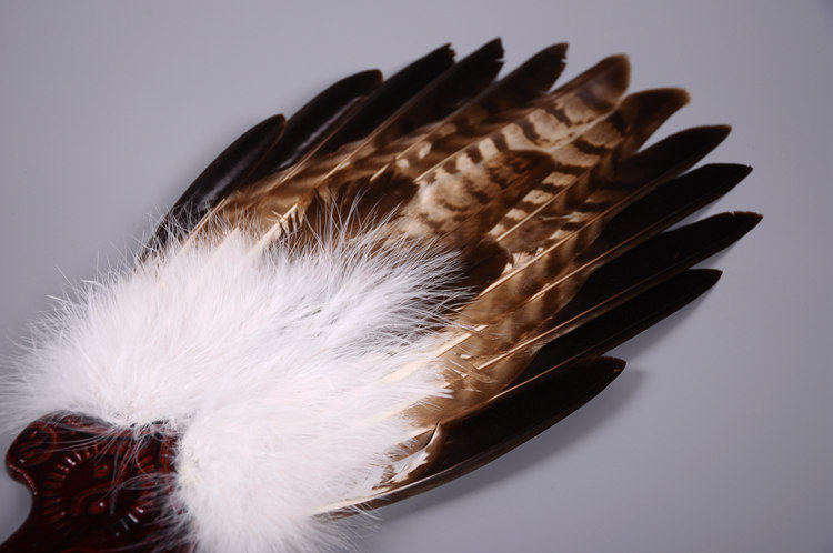 羽毛非物质文化遗产金雕扇子黑色雕毛扇孔明扇明扇手工艺工艺扇