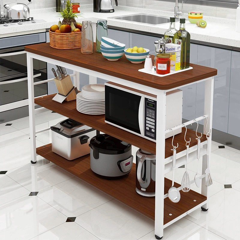 厨房切菜置物架家用落地微波炉收纳储物架子多层厨房置物架