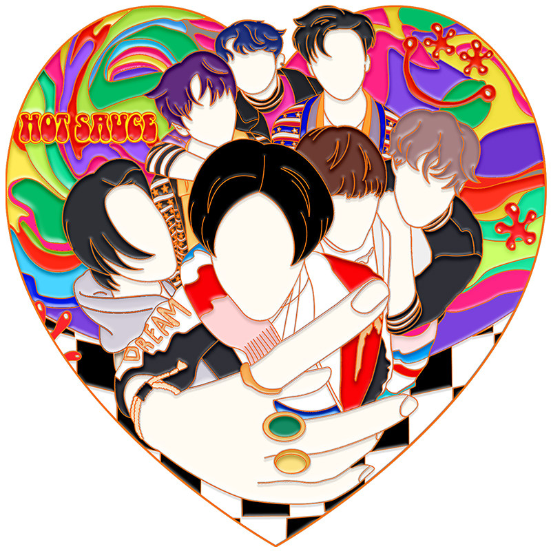 nctdream周边hotsauce专辑同款金属徽章纪念胸针