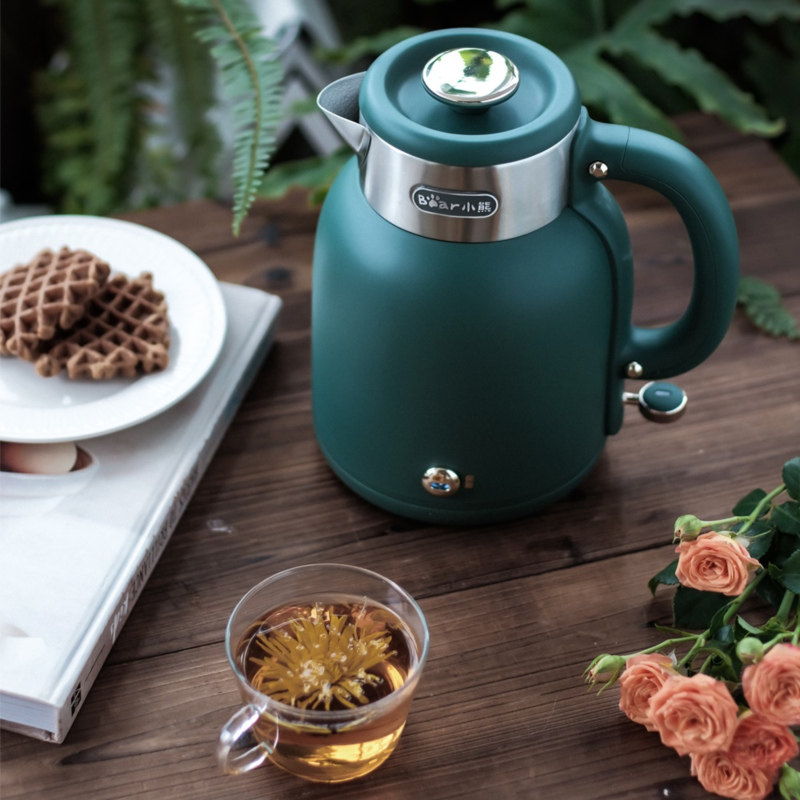 小熊复古电热水壶恒温式一体家用电烧开水煮茶壶大容量保温办公室