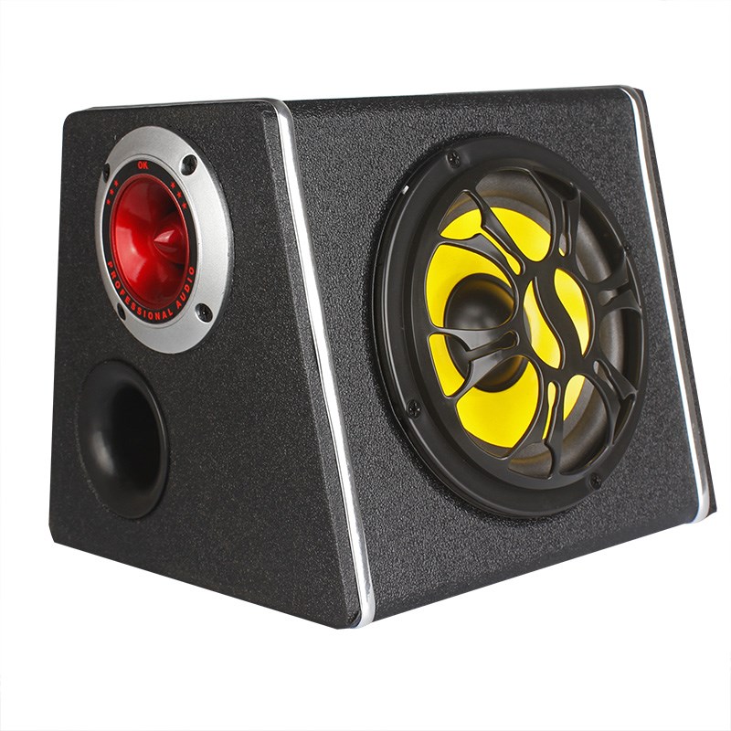 车载蓝牙音箱低音炮大功率超重重低音超薄12v24v车用音响小体积