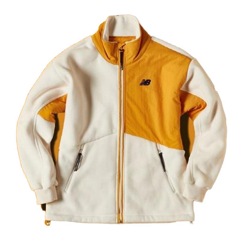 20fw新百伦摇粒绒棉服iu同款加绒拼接夹克男女情侣nb羊羔毛外套潮