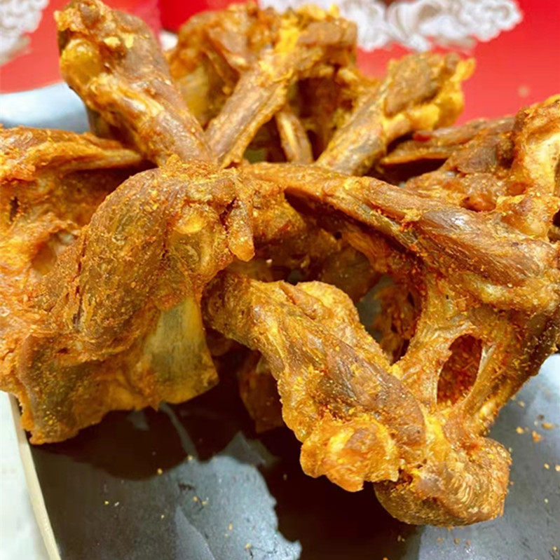 风干锁骨手撕骨架福建三明特产小明熏味油炸鸭肉零食