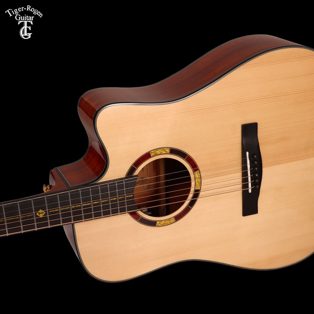 虎牌tigerrogen吉他tg山路民谣云杉单板学生进阶吉他民谣吉他