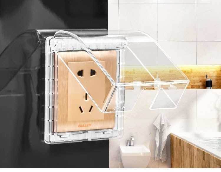 面板开关防水防护罩保护盖电闸盒遮挡酒店墙壁防溅盒