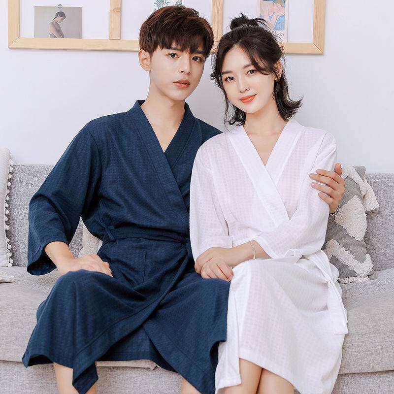 浴袍毛巾料酒酒店男女长款情侣睡袍秋冬季纯棉睡袍