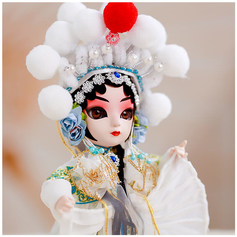 北京唐人京剧脸谱人偶绢人人中国风特色手工艺娃娃毕业绢人