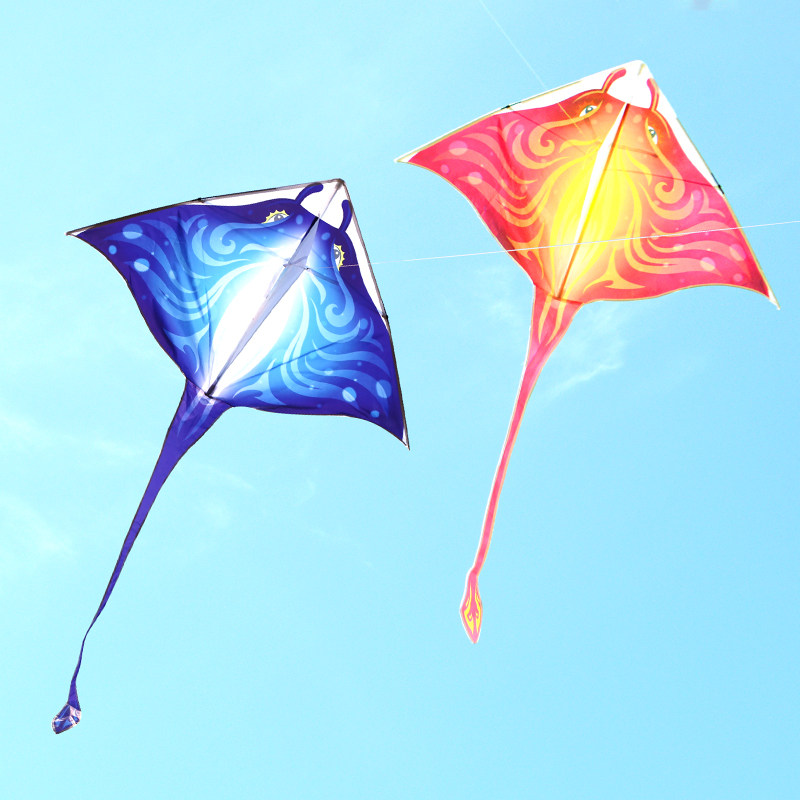 风筝空中舞者鳐鱼魔鬼成人儿童微风易飞大型长尾风筝