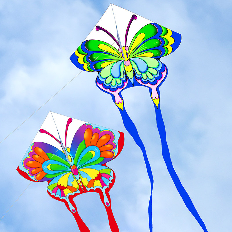 风筝蝴蝶儿童微风易飞长尾大人专用高档中国风筝