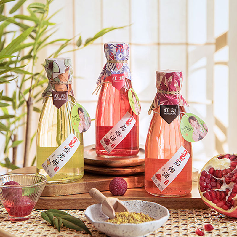 红动果酒旗舰店女生桃花酿微醺水果女士低度甜酒果酒