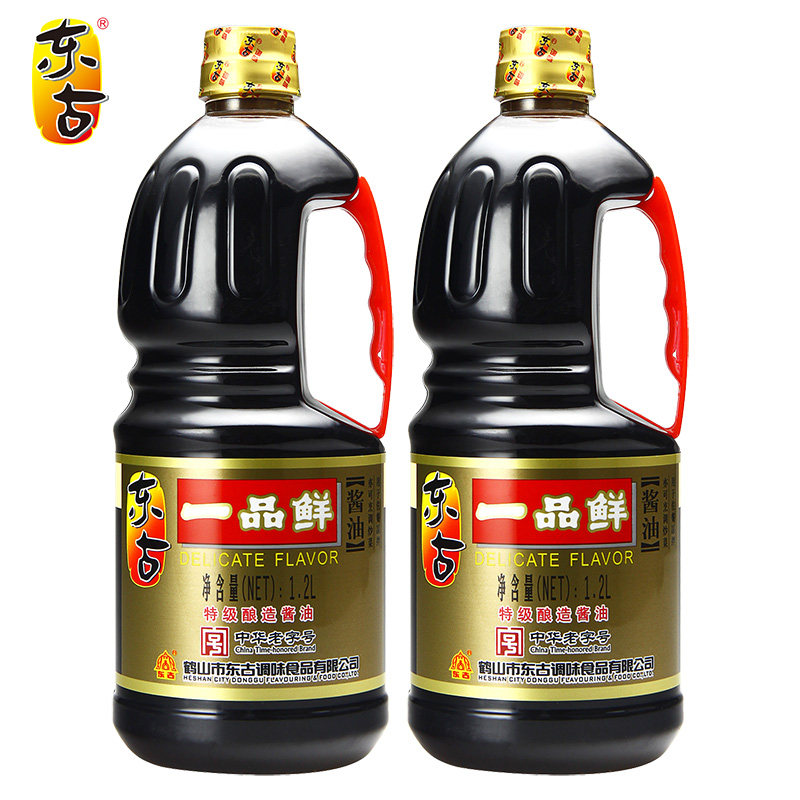 酱油东古一品鲜1l2瓶特级酿造黄豆调味生抽酱油