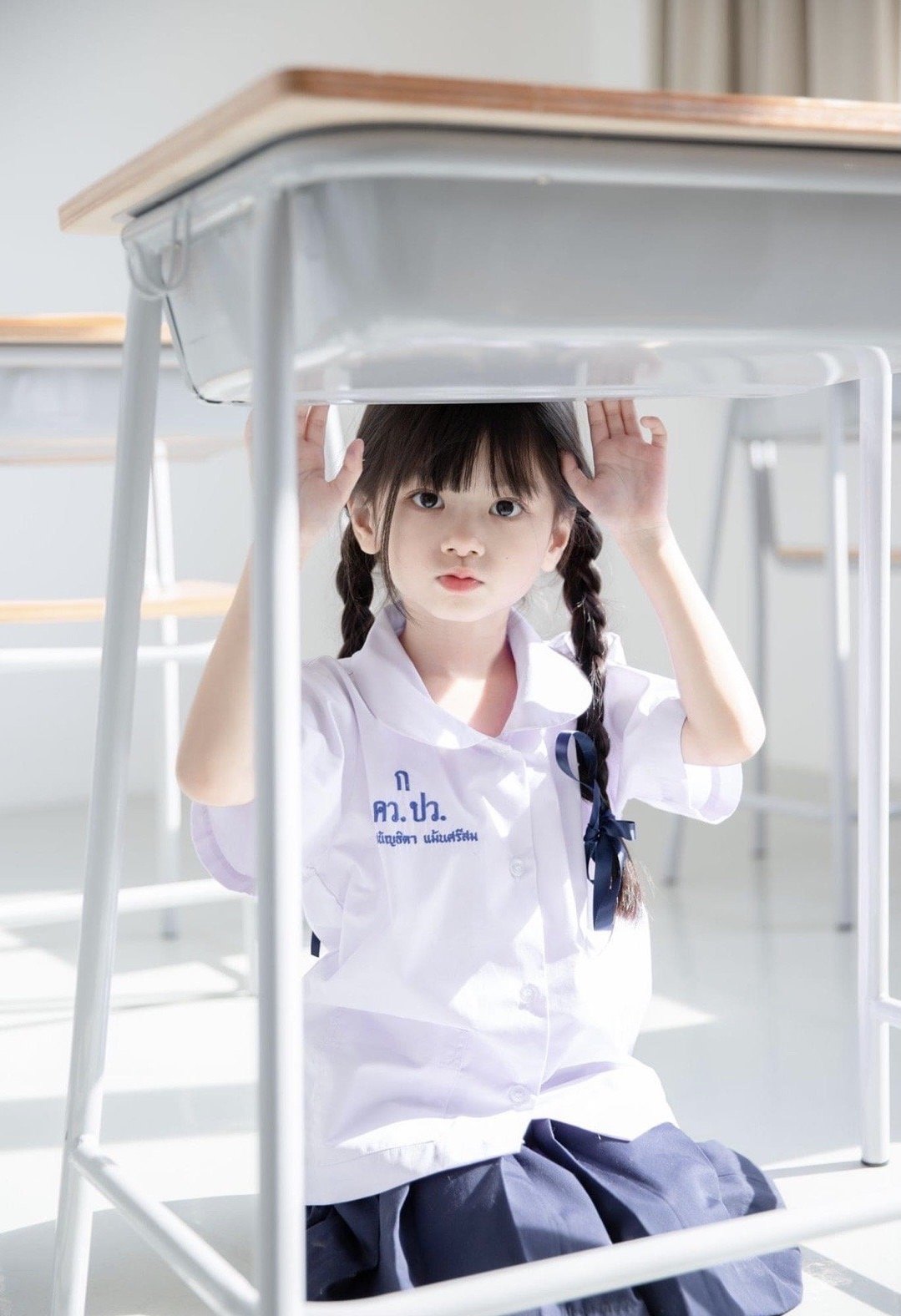 网红泰国校服儿童童装jk衬衫娜诺小水禁忌校服