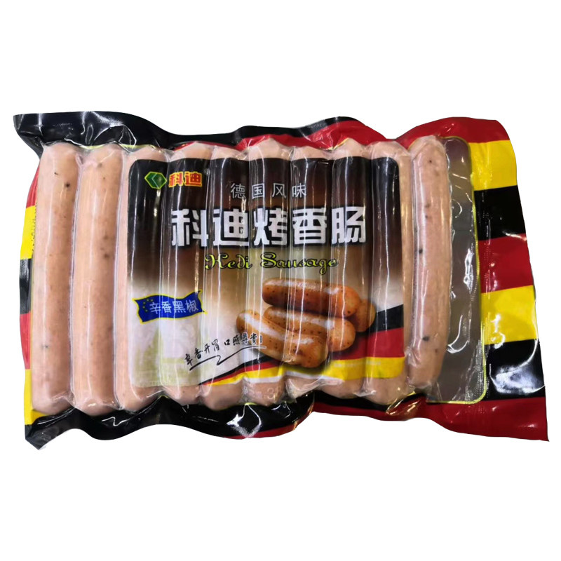 科迪台式香肠热狗原味黑胡椒脆骨西式烧烤组合包装即食肠类