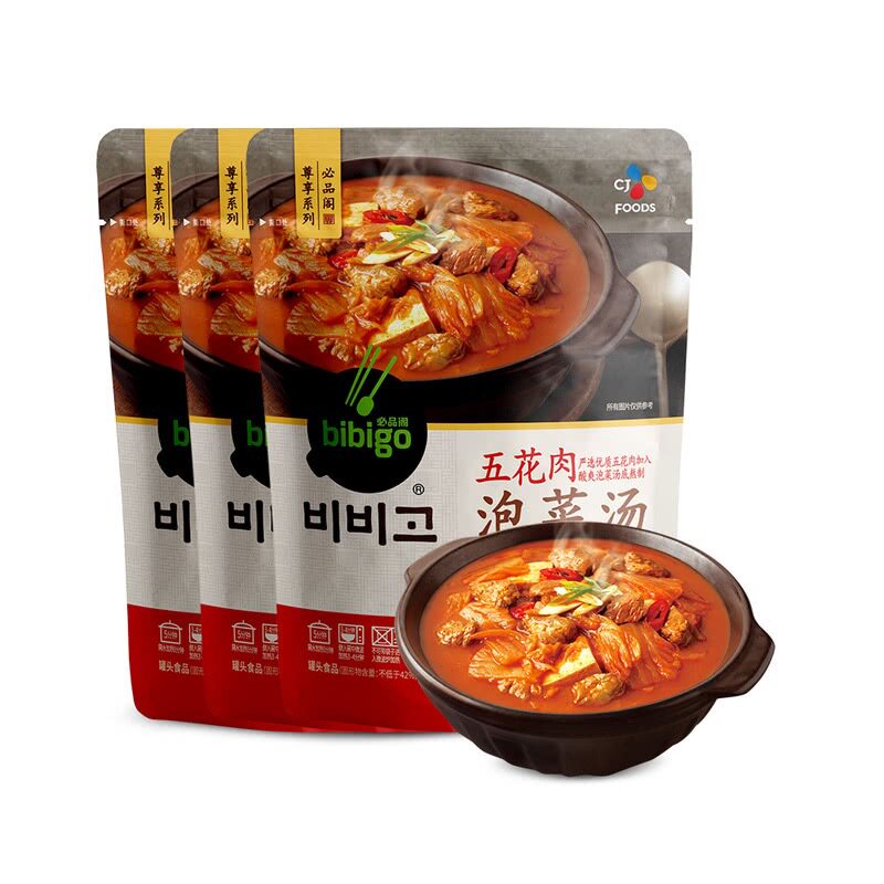 山姆超市品阁五花肉泡菜汤460g3bibigo韩汤快手速食汤