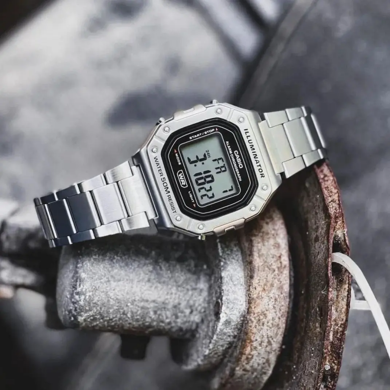 casio卡西欧手表男女女学生w218h钢铁之心防水运动日韩腕表