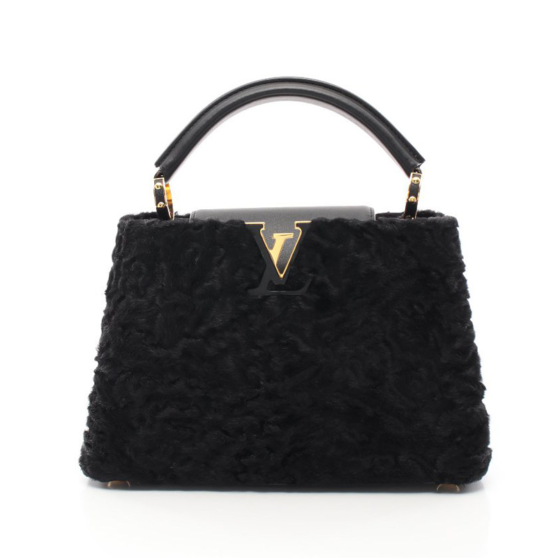 中古lv路易威登abcapucine红色bb手提包黑色女性女士包袋