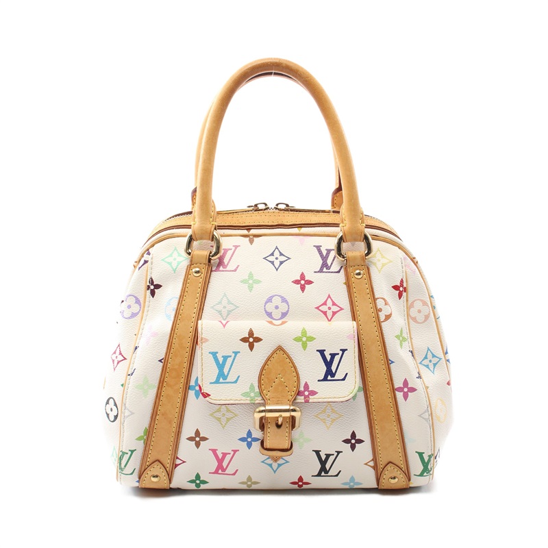 lv路易威登priscilla老花多彩彩色手提包798657reclo中古通用款女包