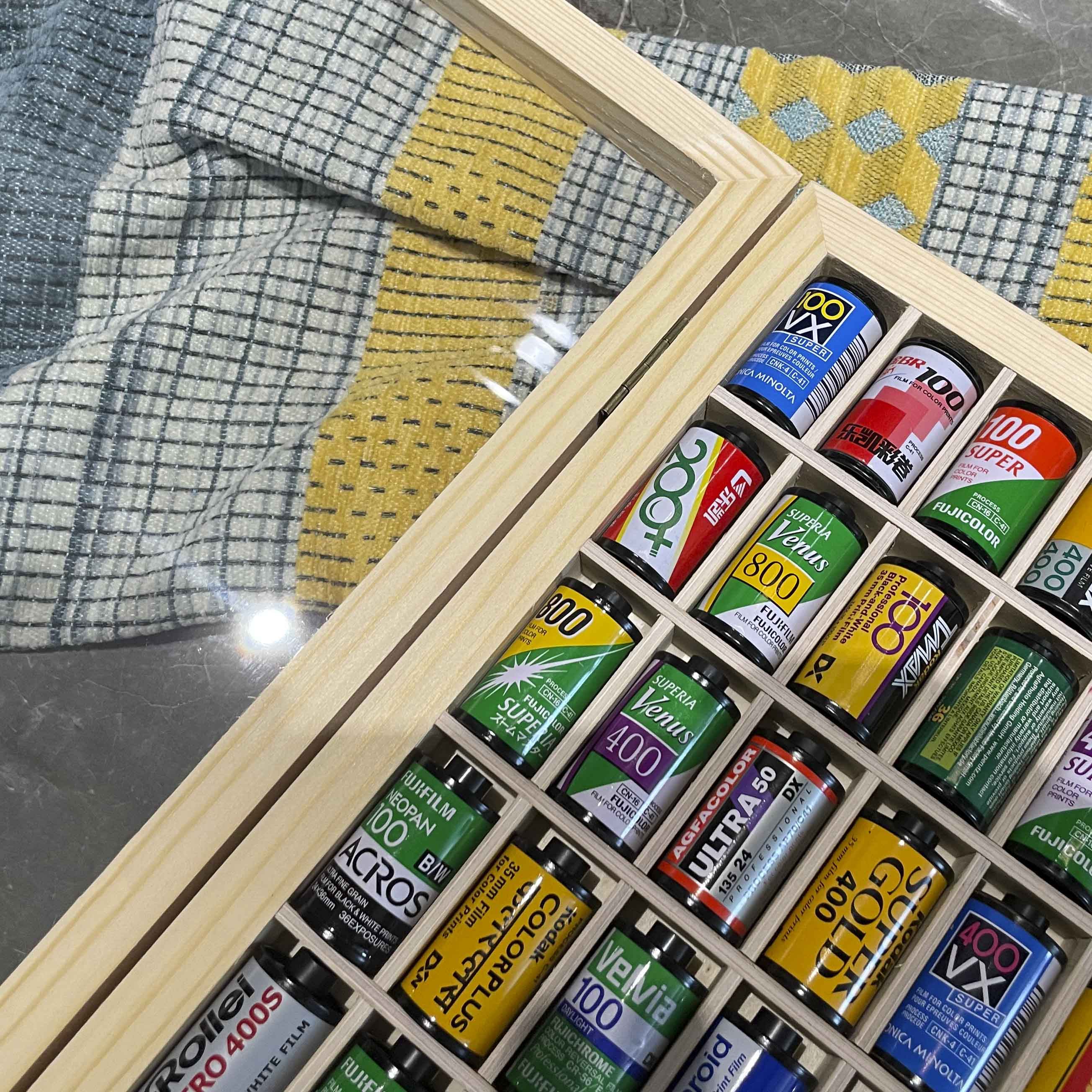 胶卷暗盒收藏展示彩色菲林收纳盒装装饰生日胶卷