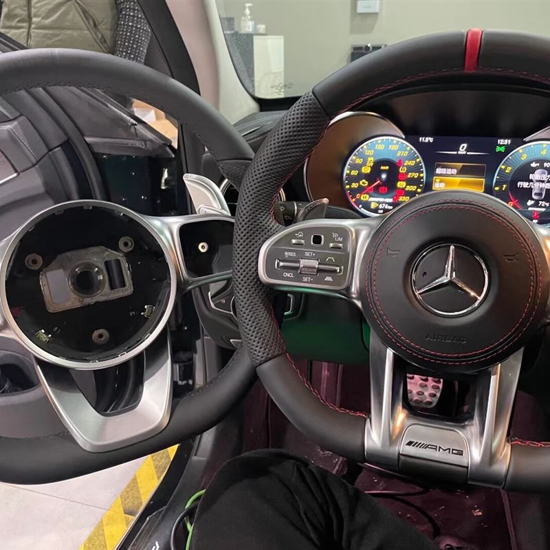 适用于奔驰amg方向盘c43a45cls400s65g63gls450方向盘