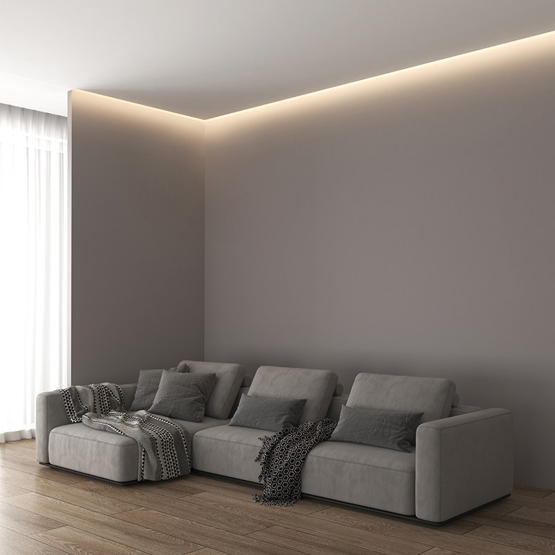 线性线条嵌入式led灯槽天花吊顶隐形墙角铝槽led灯带