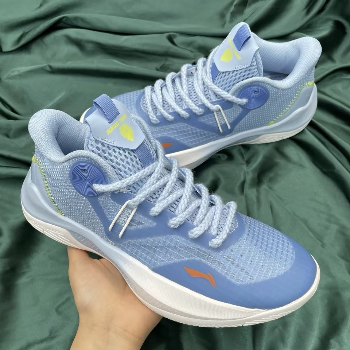 适配李宁音速极光浅蓝色渐变腰果花驭全城鞋带鞋带