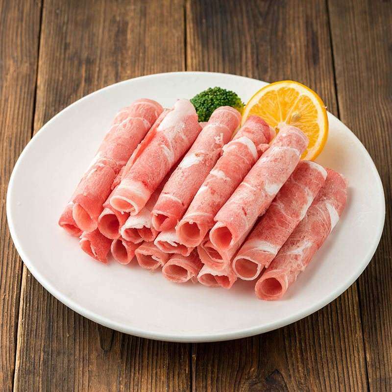 内蒙古牧场羊肉肉卷冷冻烧烤火锅食材配菜菜品羊肉卷