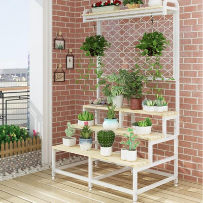 公园花卉做旧楼梯式底座长方形装饰直立台阶花架花架