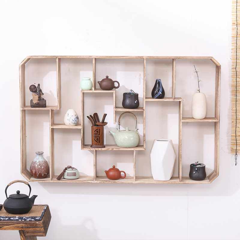 烧桐茶杯客厅多宝阁摆件紫砂壶茶具收纳展示柜古典多宝格