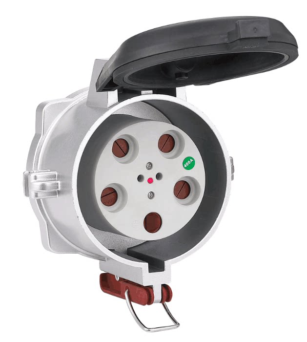 np75136三相五孔岸电插座大电流铸铝航空插座5p400a 400v 3p n pe