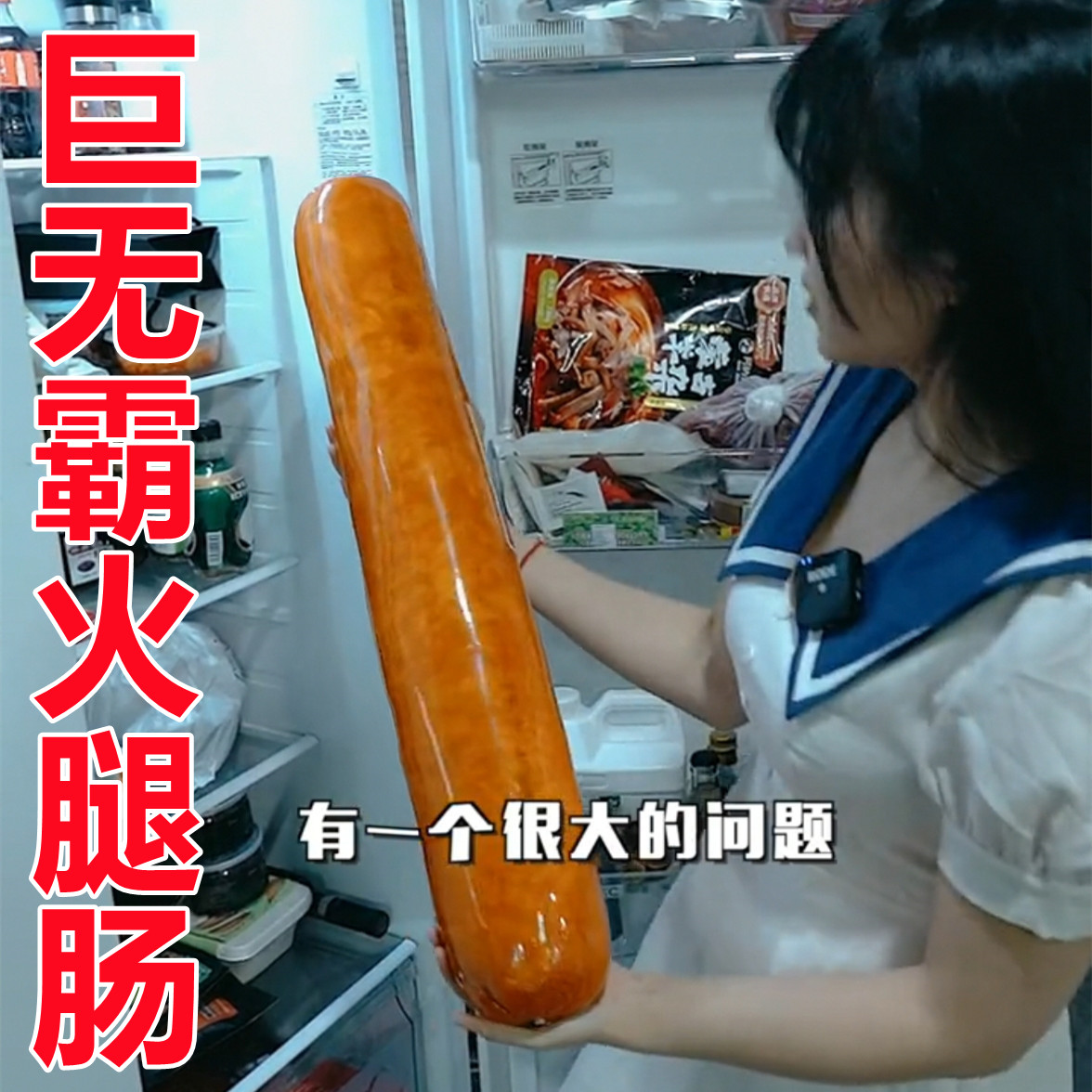 超大火腿肠14斤纯肉大号香肠超特大根网红巨无霸型火腿