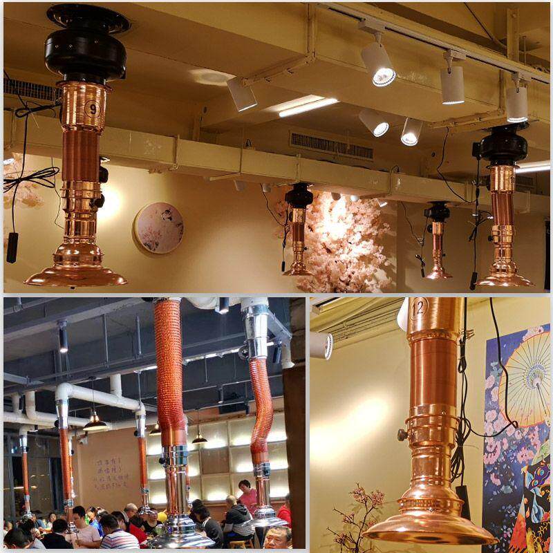 排烟酒店客厅抽烟烟机火锅大型烤火火炉排气管其它烧烤用品