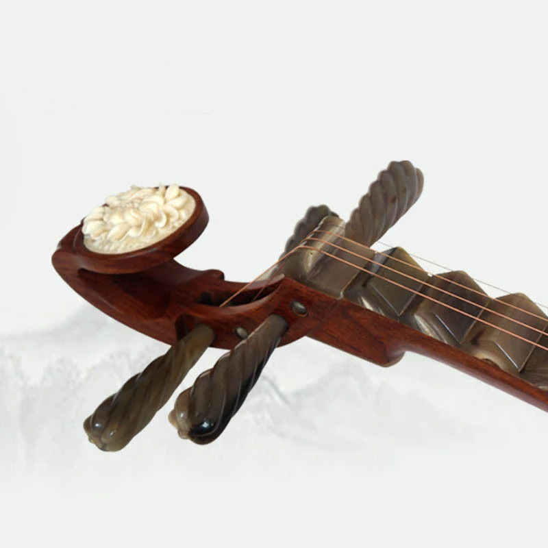 琵琶乐器酸枝木贝贝雕花草销白牛角轴相成人古筝