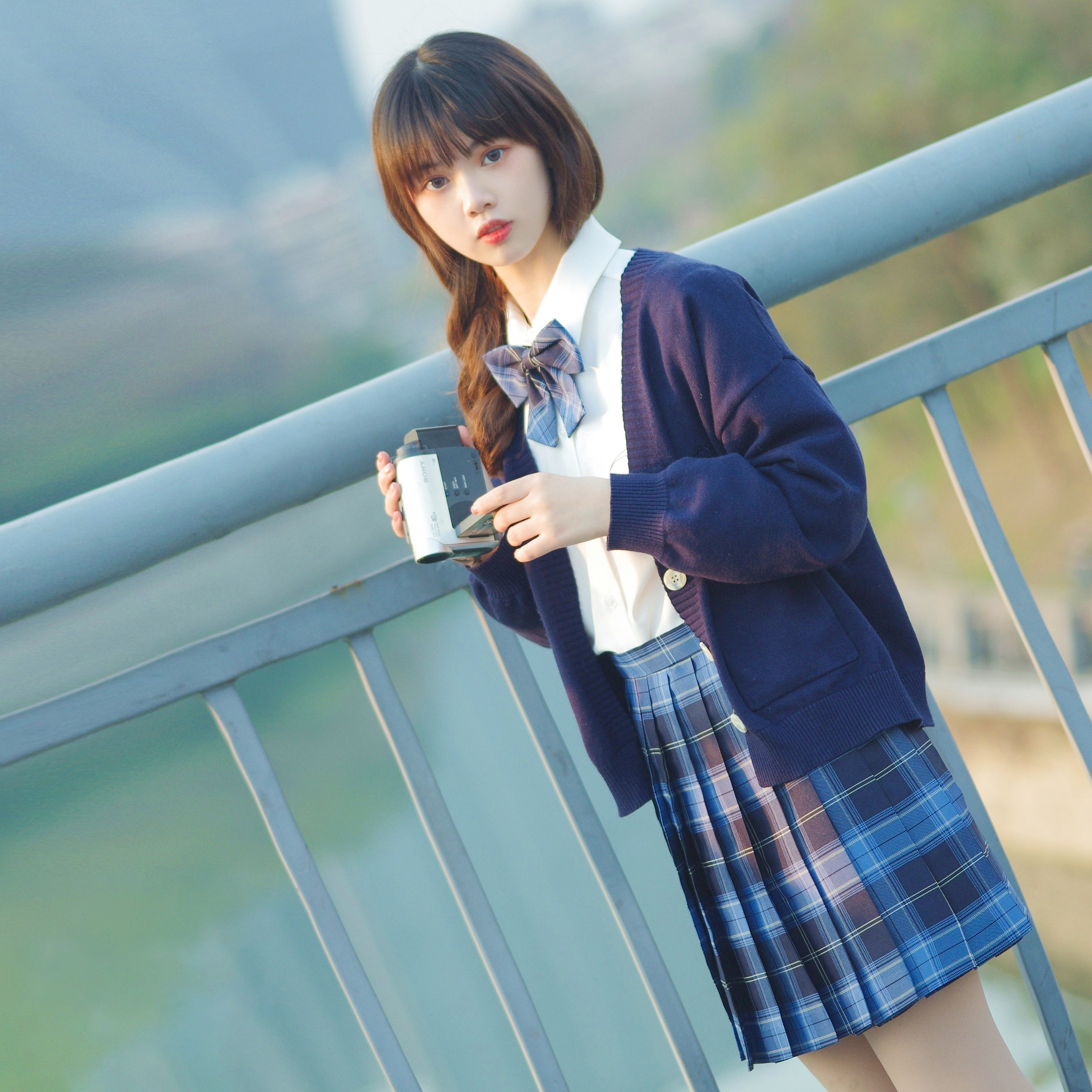 制服深蓝新款2021半身套装jk月屿成品少女半身裙