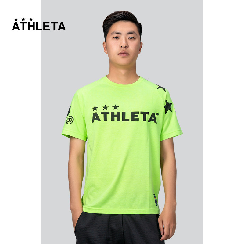 athleta阿仕利塔logo短袖恤男运动圆领潮流时尚桔色运动t恤
