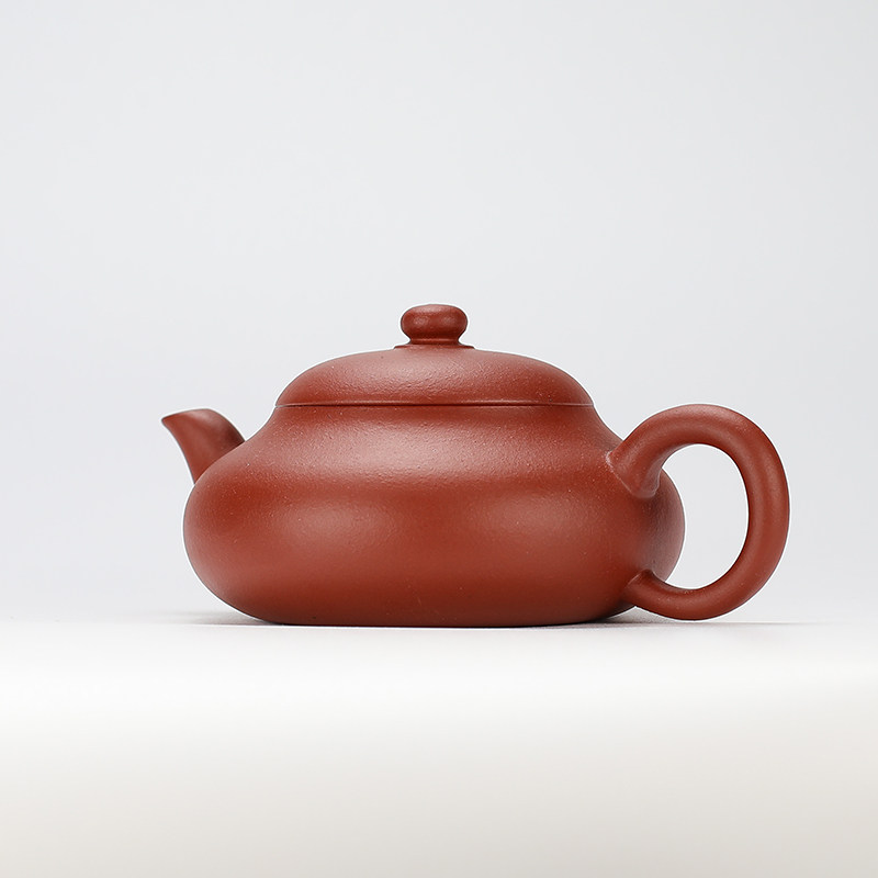 经典陶坊朱泥矮梨形壶调砂厚紫泥原矿宜兴宜兴紫砂茶壶