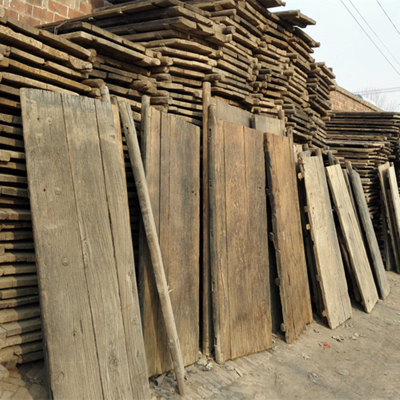 木板榆木门板原木吧台实木复古风化茶桌茶台吧台