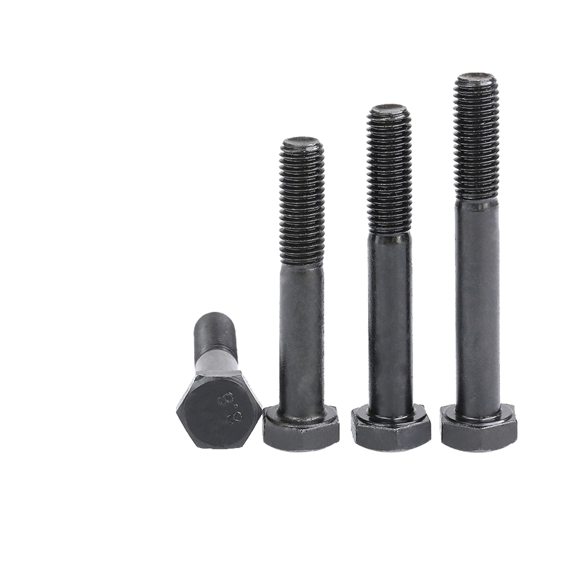 88级黑色牙外六角螺栓大号加长螺丝钉半牙机螺钉螺栓