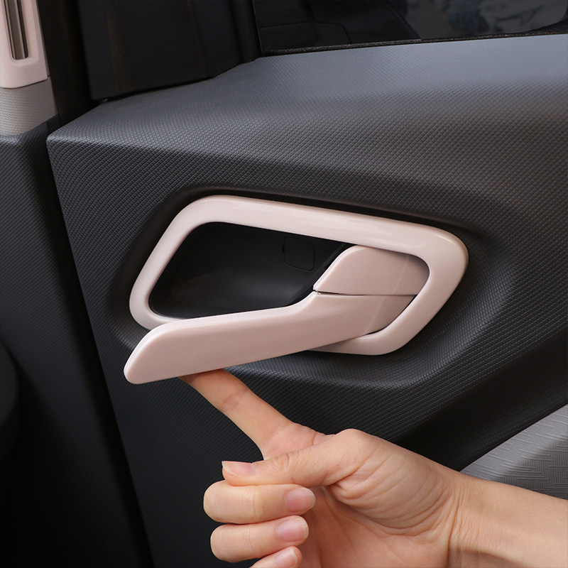 五菱宏光mini内车门拉手改装贴片车门把手装饰迷你汽车贴片