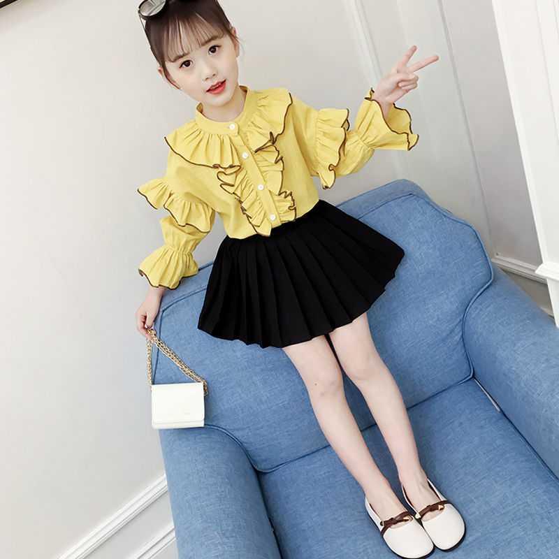女童半身裙2020款春秋款韩版洋气中小童百褶裙小女孩童装四季短裙