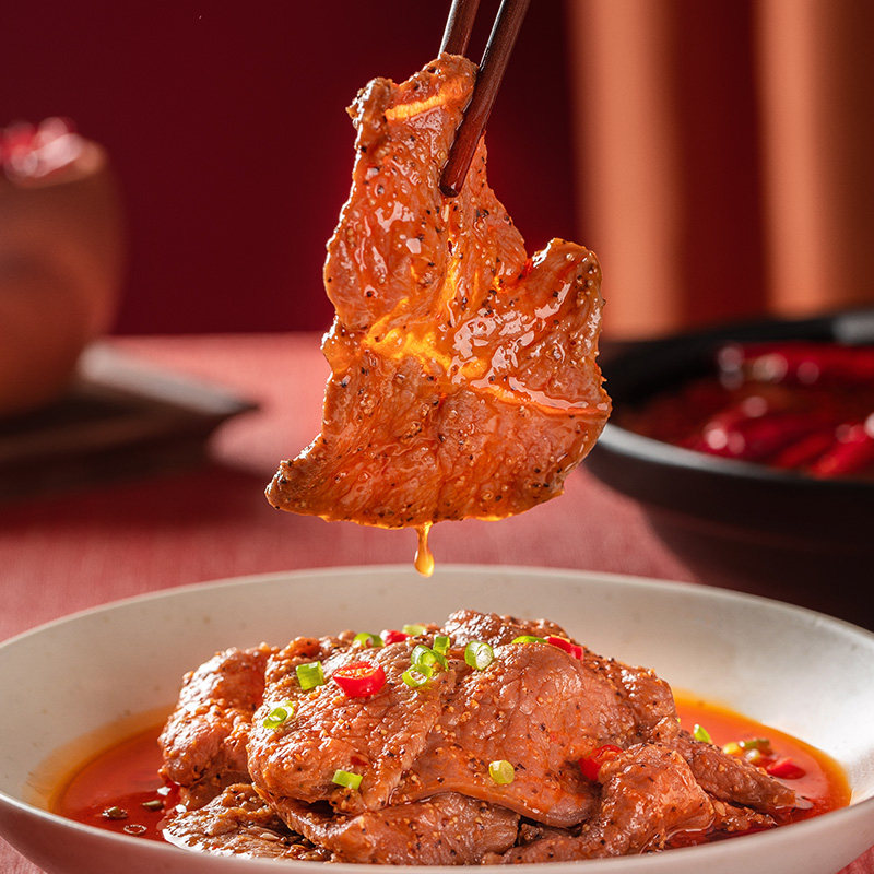 拍7件大龙燚巴掌牛排火锅食材新鲜牛扒