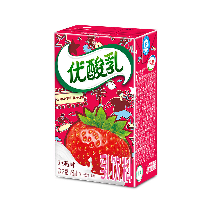 伊利果之优酸乳草莓味图片