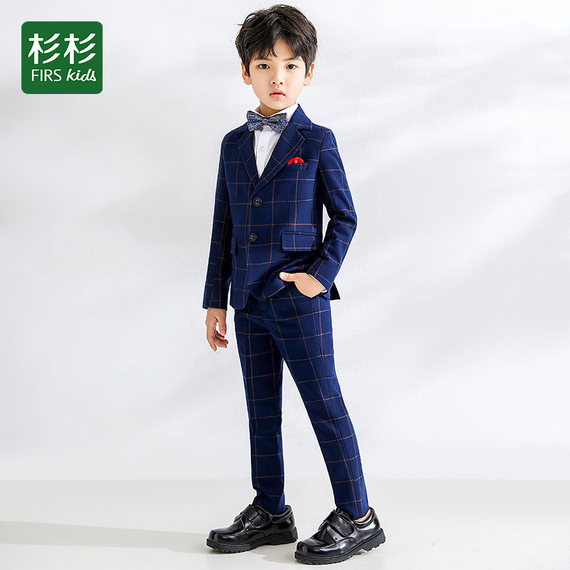 杉杉儿童西装套装男孩主持人礼服帅气英伦男童西服