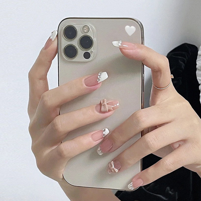 新款美甲贴片成品指甲夏季高级短款拆卸2021美甲工具