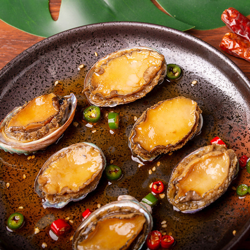 大海味趣麻辣鲍鱼仔260g开罐即食罐装小海鲜下饭菜冷冻熟食罐头